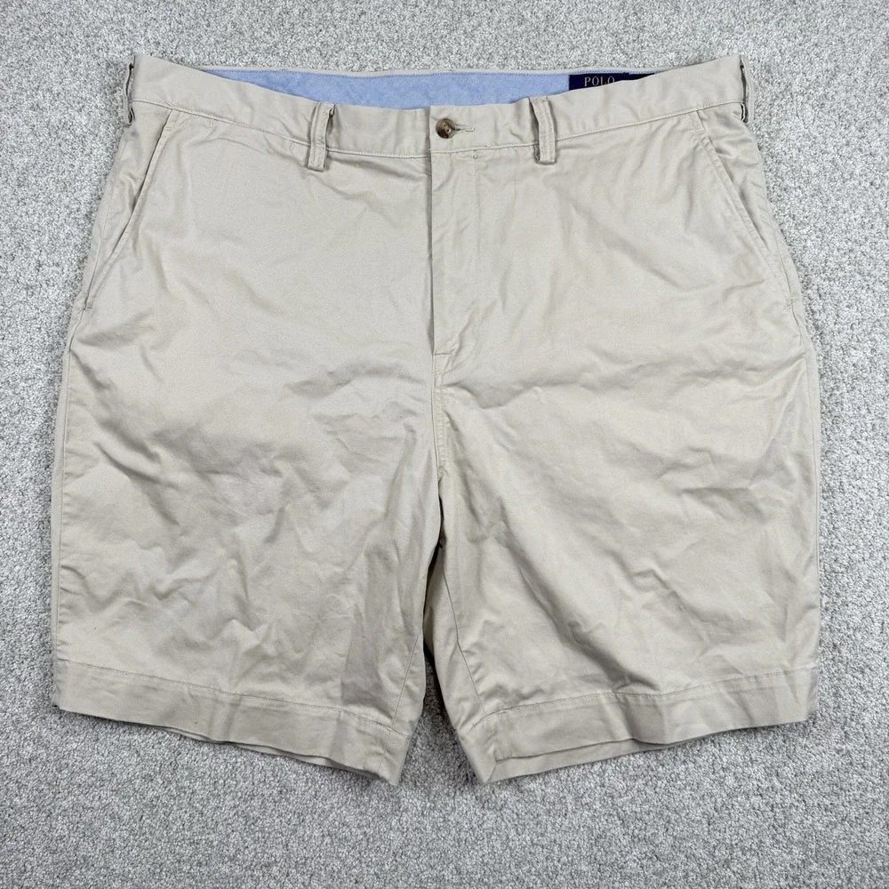 Polo Ralph Lauren‎ Menss 40 Beige Fiat Front Shorts Pony Logo